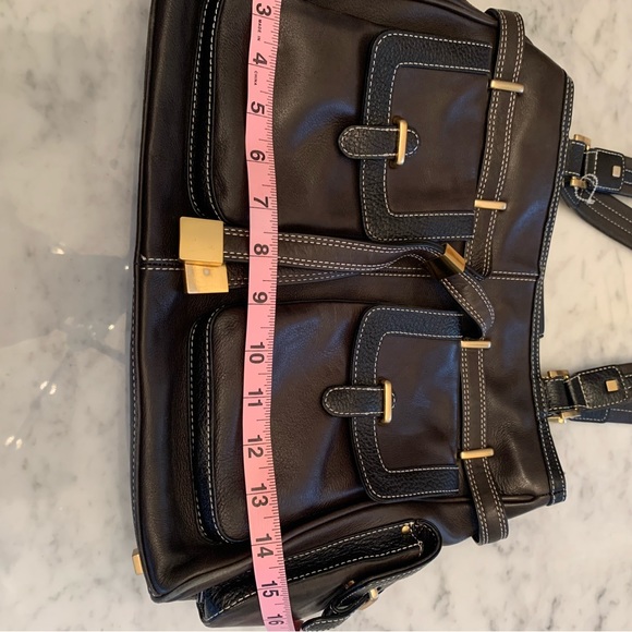 Chocolate brown leather purse with lots of compartments for all your things - Picture 10 of 10